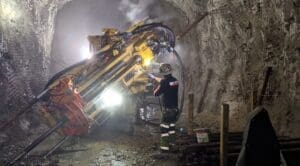 Image of Underground Drilling at a mine